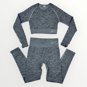 ECHT Apparel Arise Camo Matching Set Womens S Athletic Leggings + Crop Top